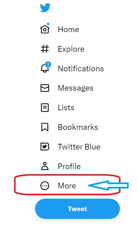 twitter More option